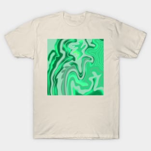 Green Fluid painting T-Shirt